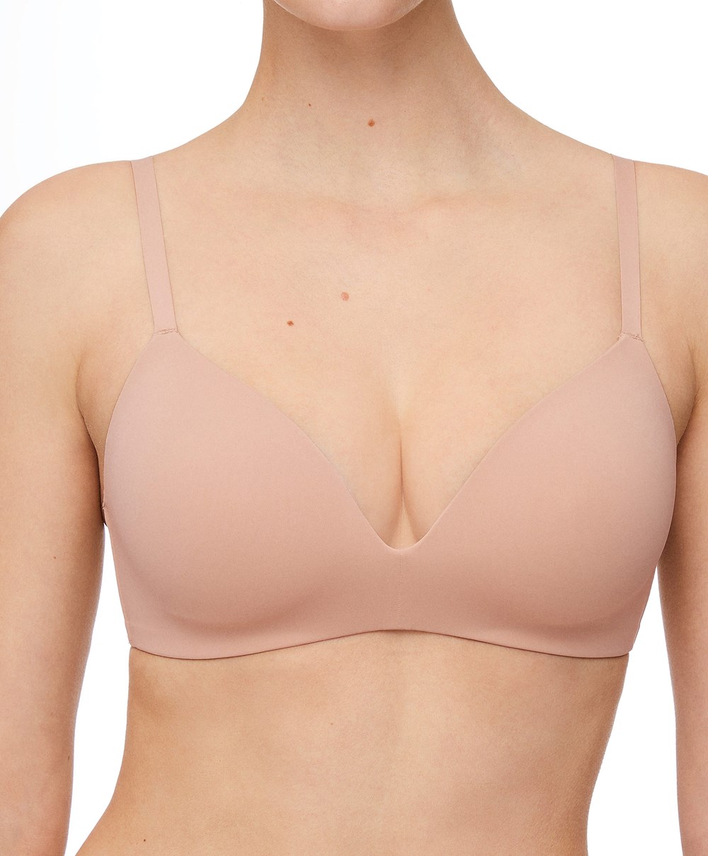 Oysho Polyamide Full Triangle Bra Beige | AGFT81065