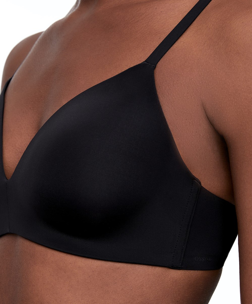 Oysho Polyamide Full Triangle Bra Svarte | TCLN31985