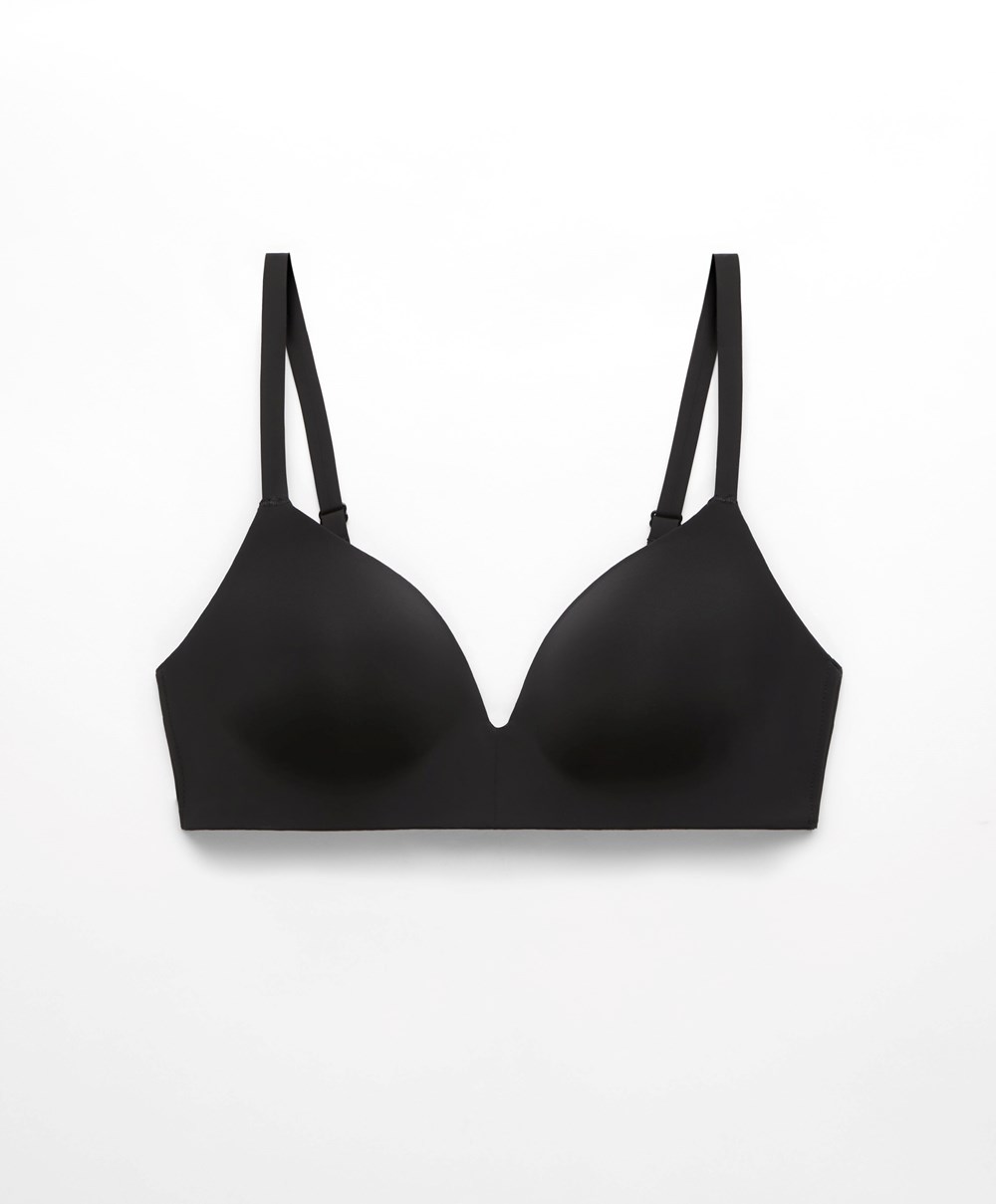 Oysho Polyamide Full Triangle Bra Svarte | TCLN31985