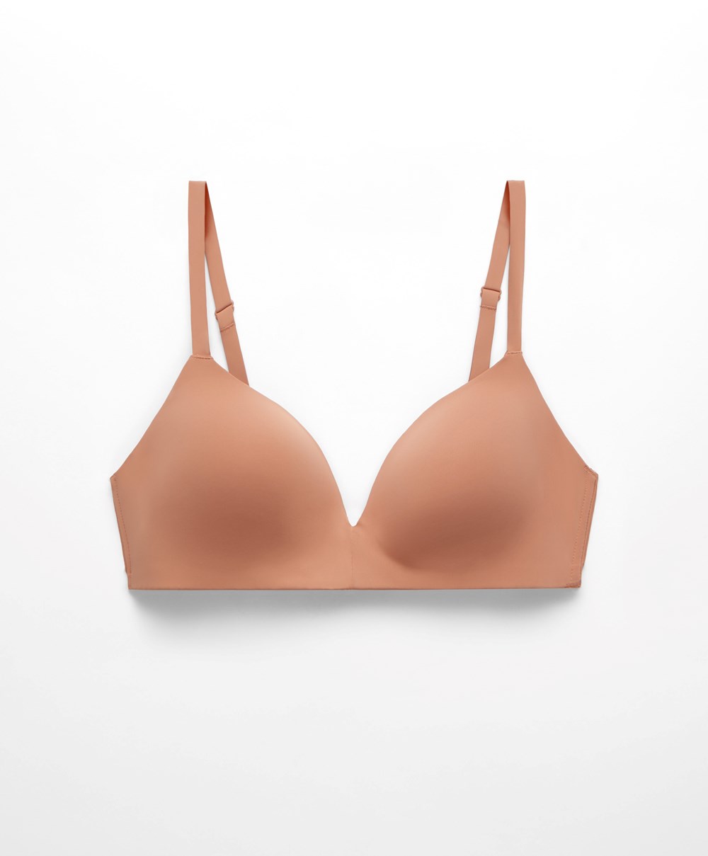 Oysho Polyamide Full Triangle Bra Tan | DYXV62475