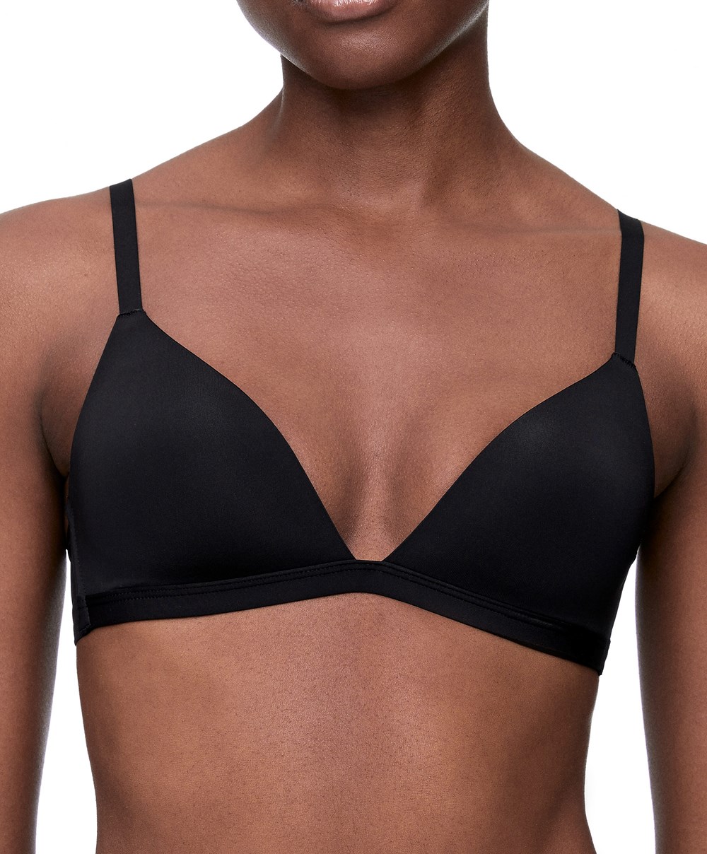 Oysho Polyamide Low-cut Triangle Bra Svarte | EOFB62871