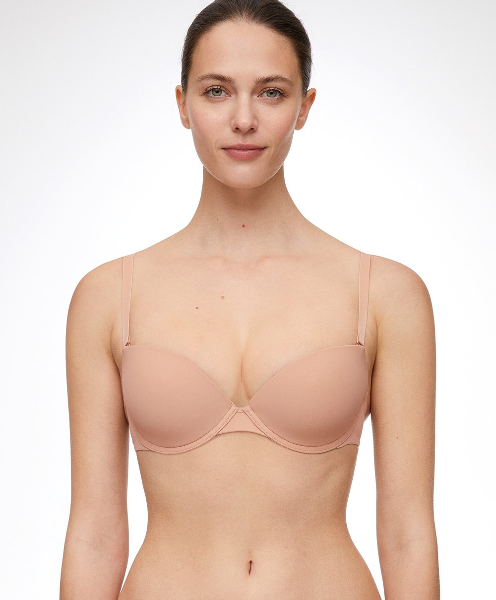 Oysho Polyamide Multiway Classic Bra Beige | EHIO96507