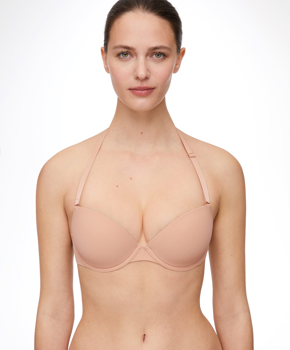 Oysho Polyamide Multiway Classic Bra Beige | EHIO96507