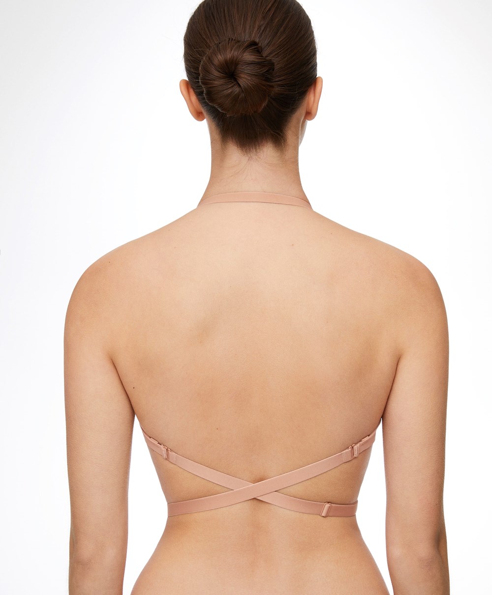 Oysho Polyamide Multiway Classic Bra Beige | EHIO96507