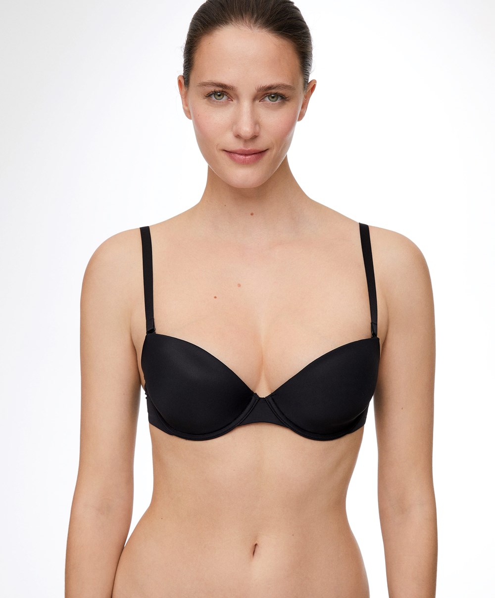 Oysho Polyamide Multiway Classic Bra Svarte | WYCV70245