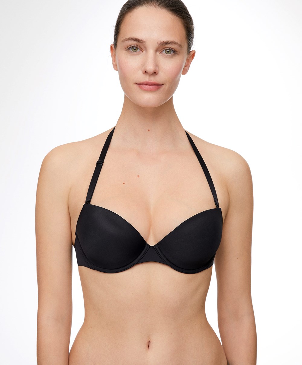 Oysho Polyamide Multiway Classic Bra Svarte | WYCV70245