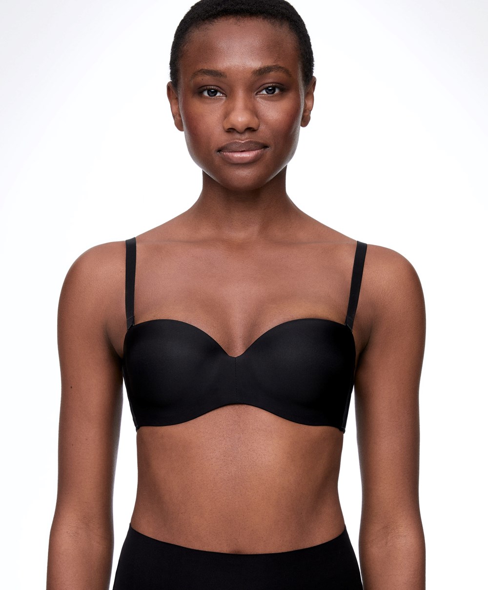 Oysho Polyamide Push-up Bra With Removable Straps Svarte | DPRA96234