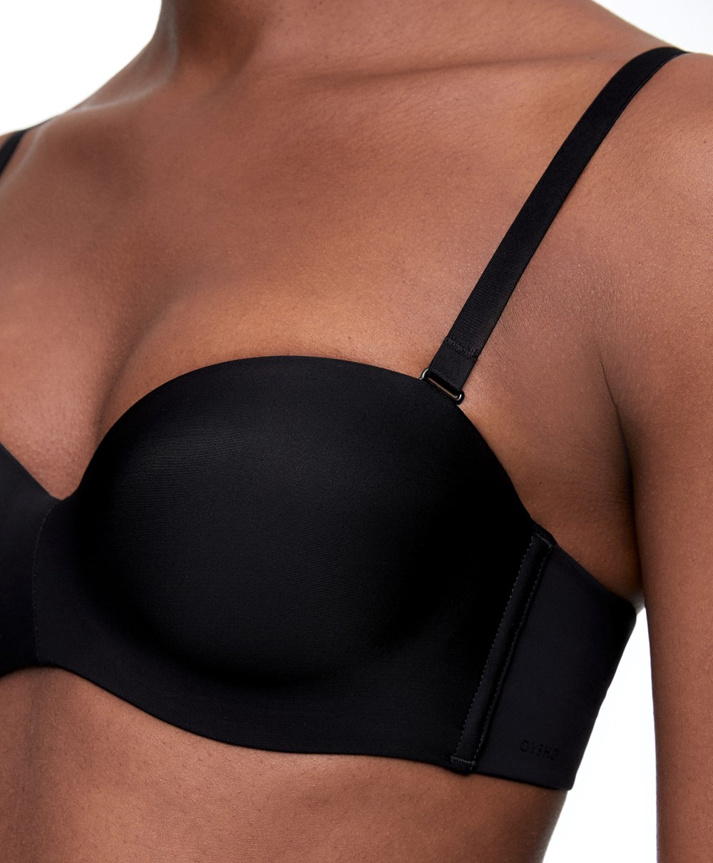 Oysho Polyamide Push-up Bra With Removable Straps Svarte | DPRA96234