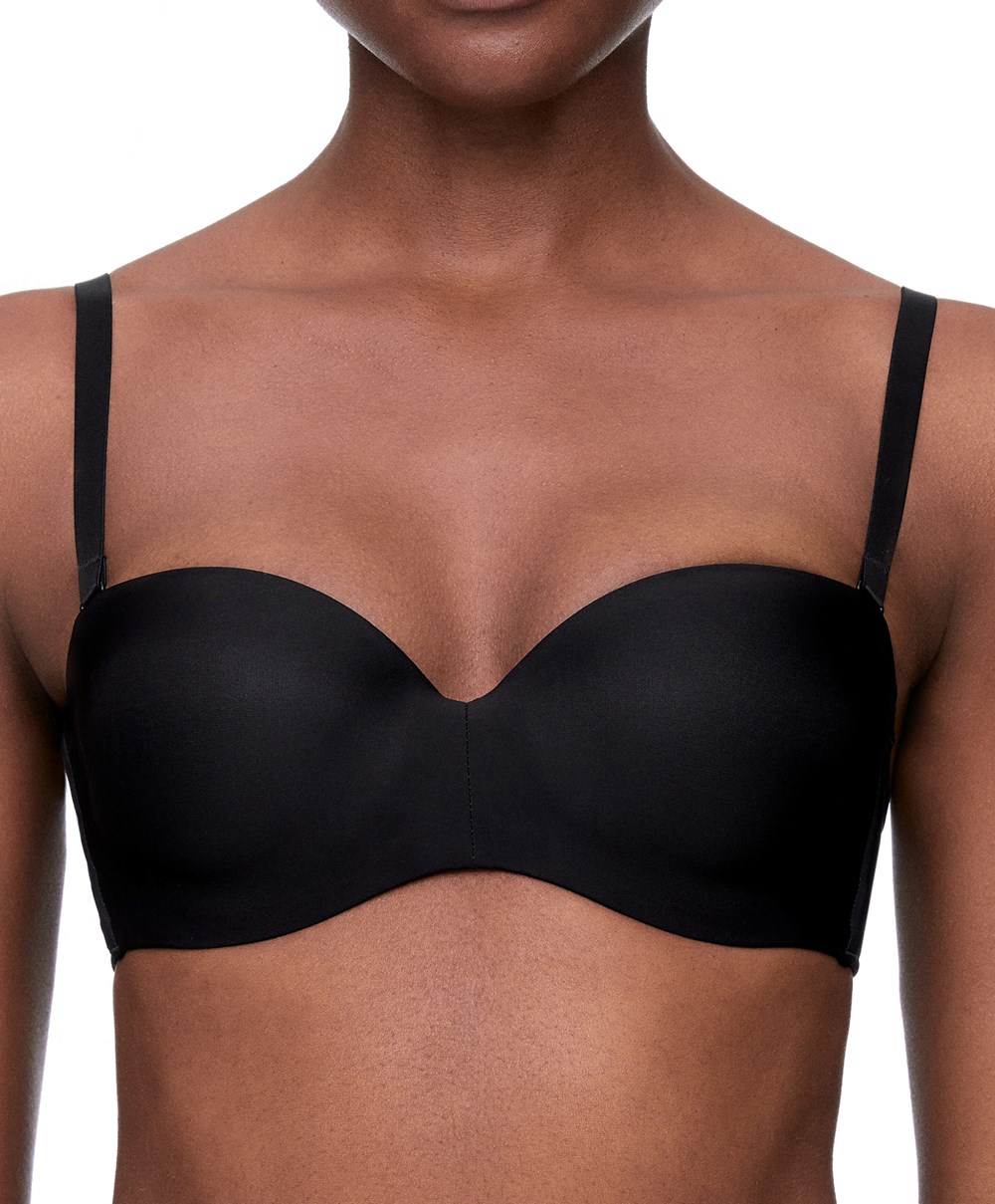 Oysho Polyamide Push-up Bra With Removable Straps Svarte | DPRA96234