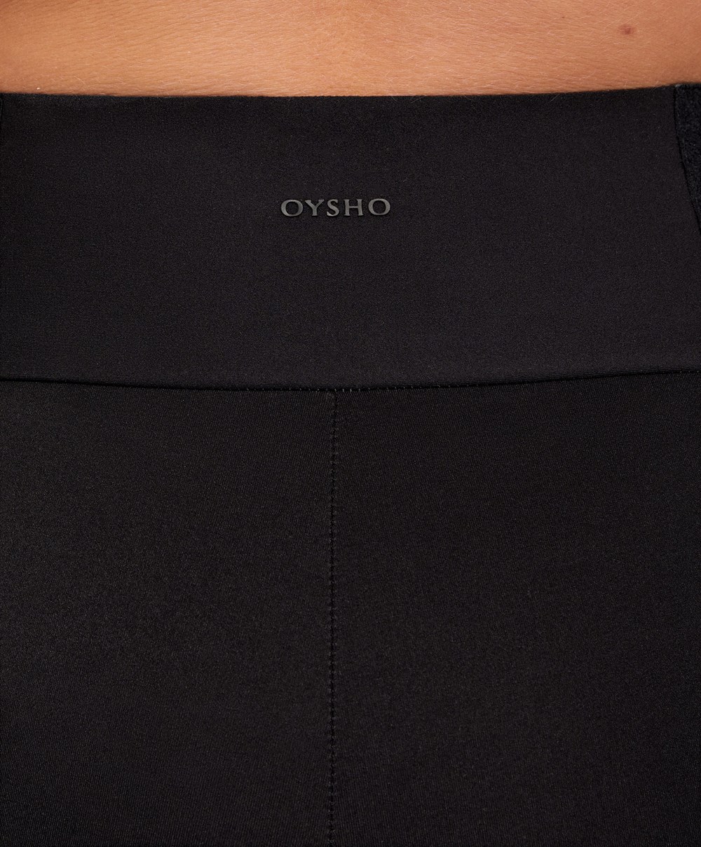 Oysho Post-partum 65cm Compressive Leggings Svarte | KQSL25769