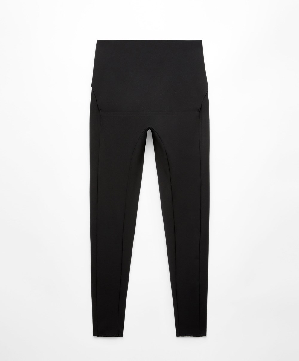 Oysho Post-partum 65cm Compressive Leggings Svarte | KQSL25769