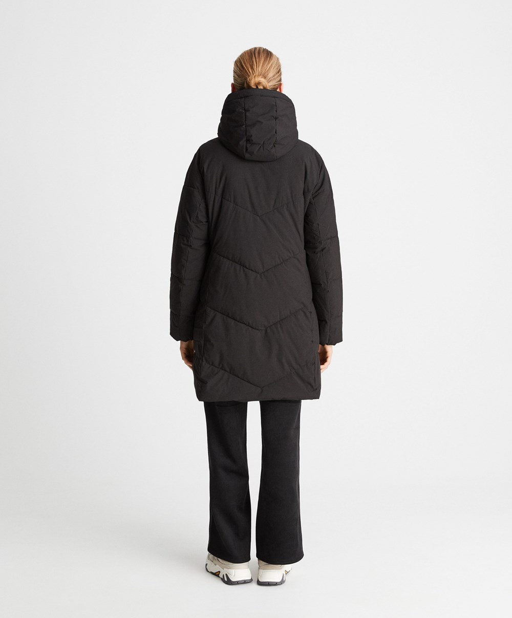 Oysho Primaloft® Coat Svarte | XGIC48732