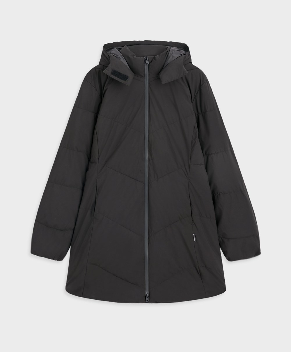 Oysho Primaloft® Coat Svarte | XGIC48732