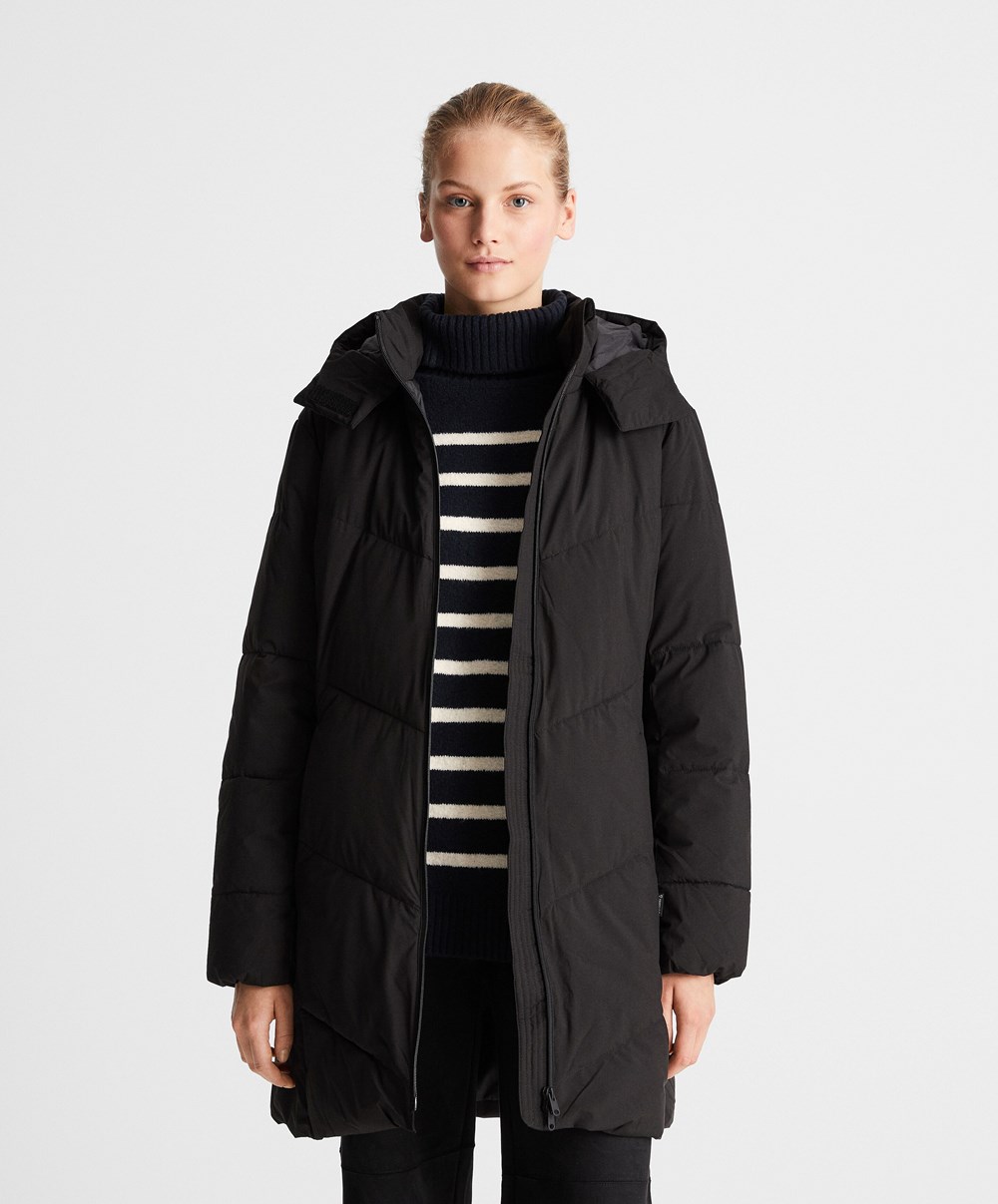 Oysho Primaloft® Coat Svarte | XGIC48732