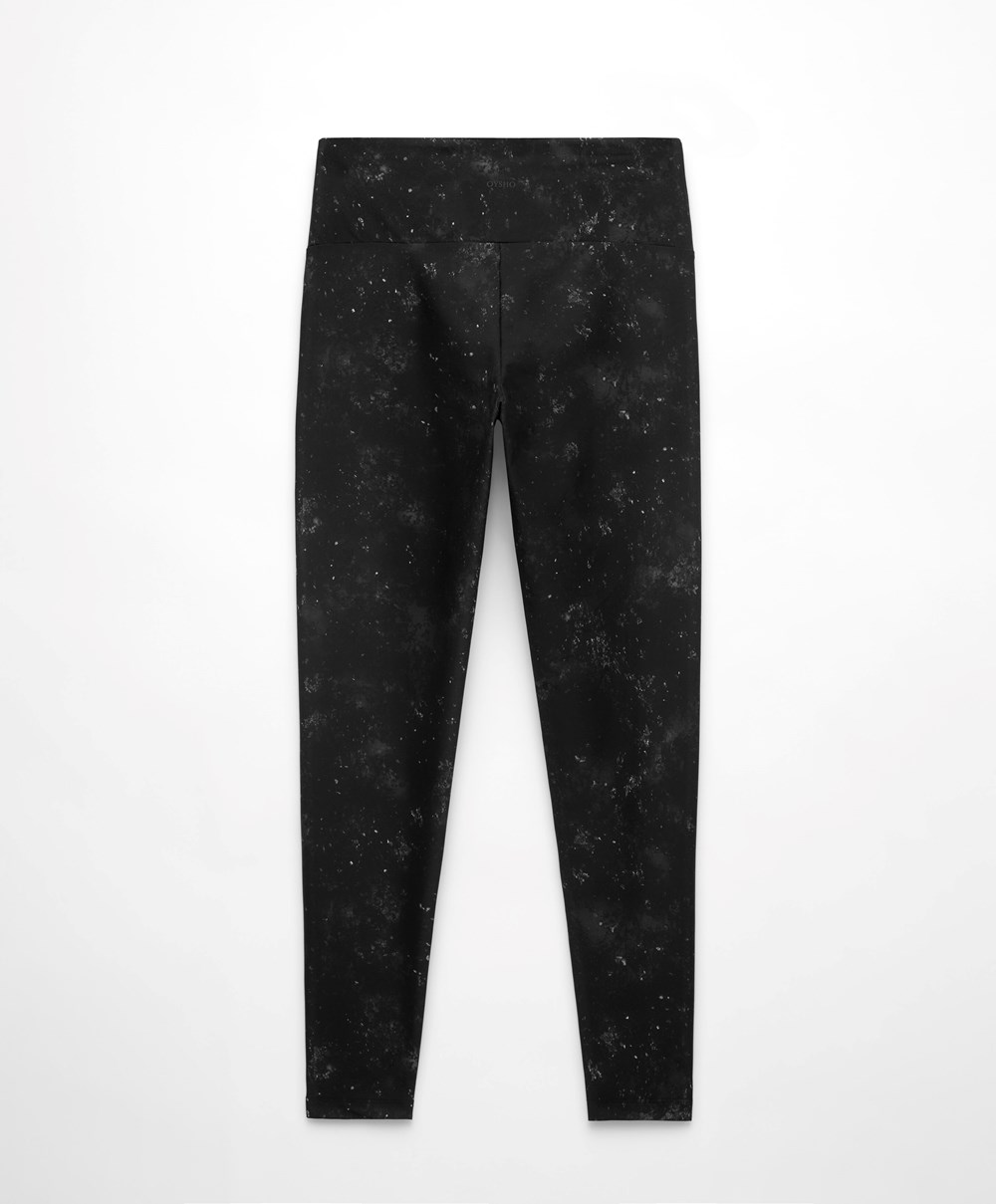 Oysho Print 65cm Ankle-length Leggings Svarte | WUIX04857