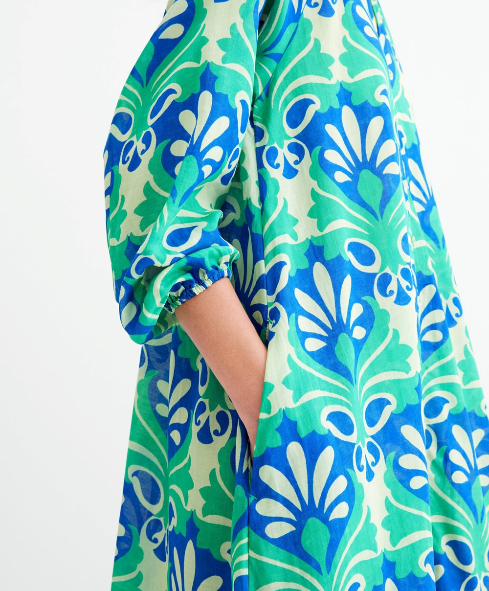 Oysho Printed Bomull Tunic Kjoler Grønn | OAXM03596