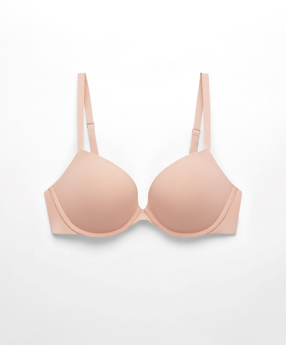 Oysho Push-up Classic Bra In Polyamide Beige | NBLW04529