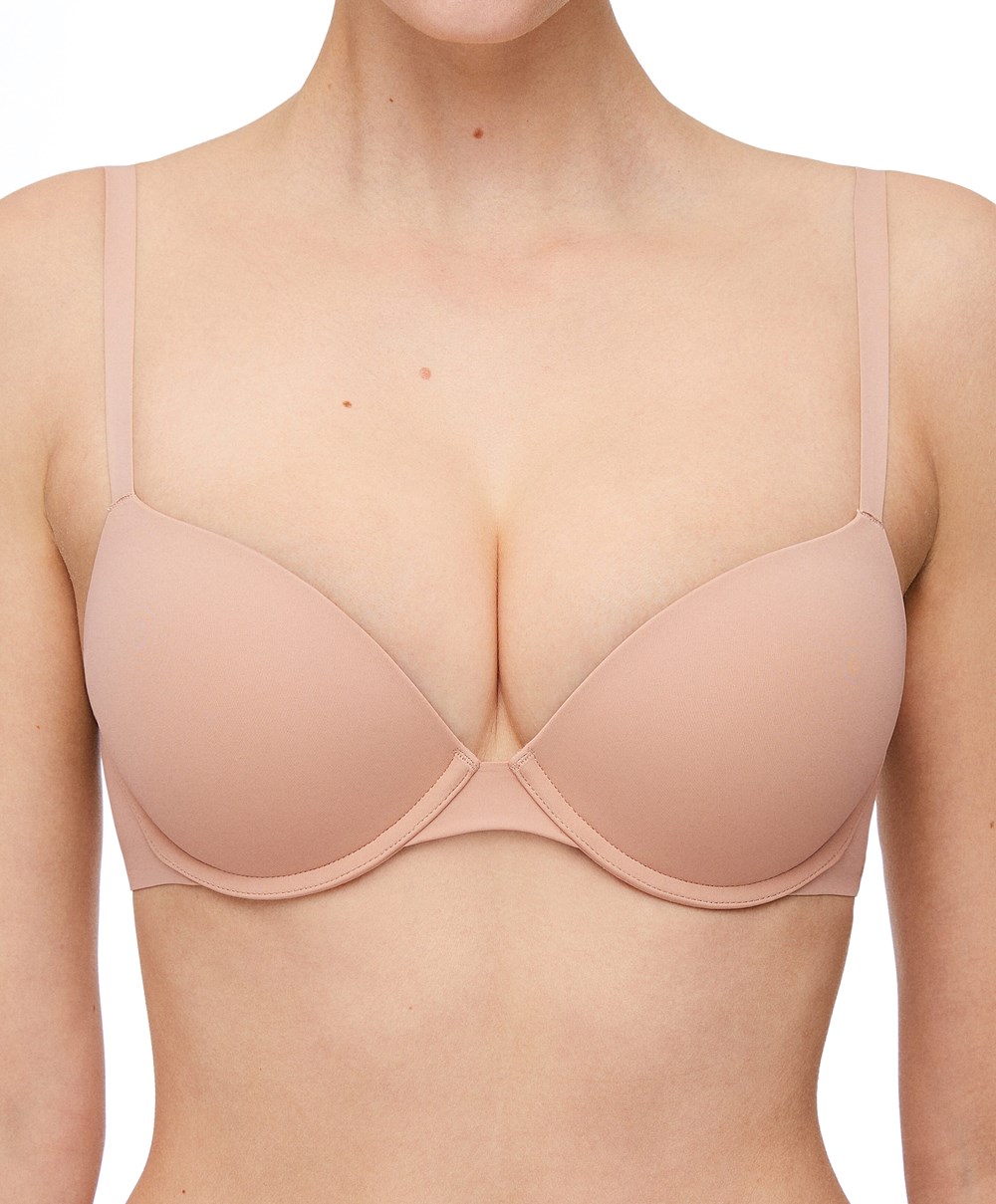 Oysho Push-up Classic Bra In Polyamide Beige | NBLW04529