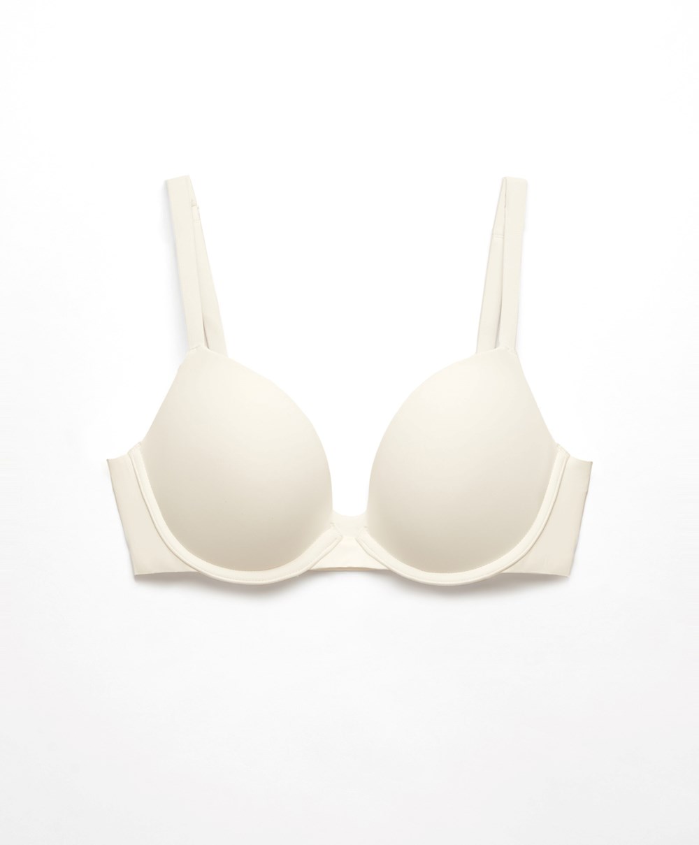 Oysho Push-up Classic Bra In Polyamide Pale Ecru | KHPC98460