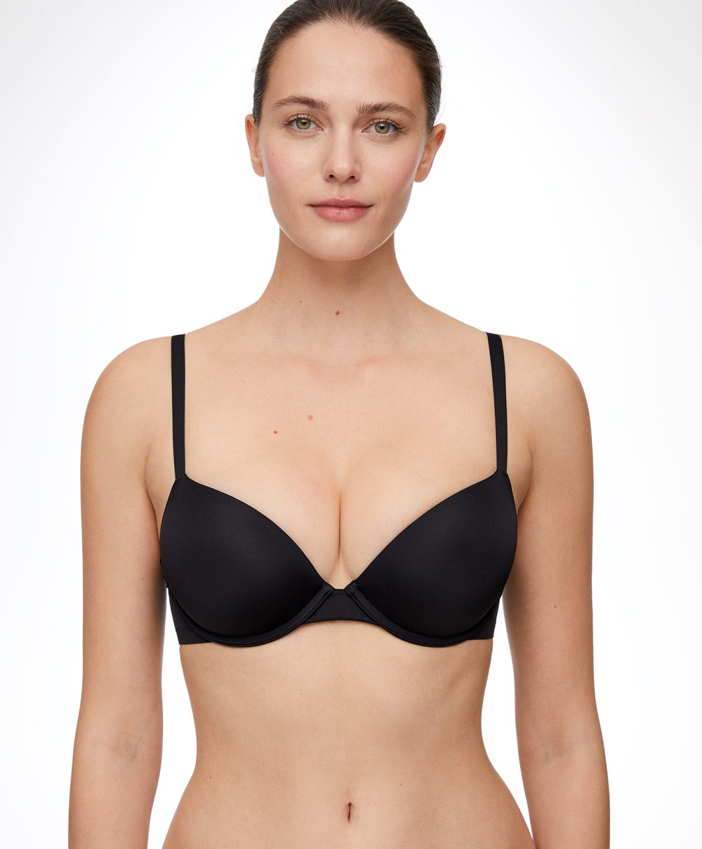 Oysho Push-up Classic Bra In Polyamide Svarte | UGMY87596