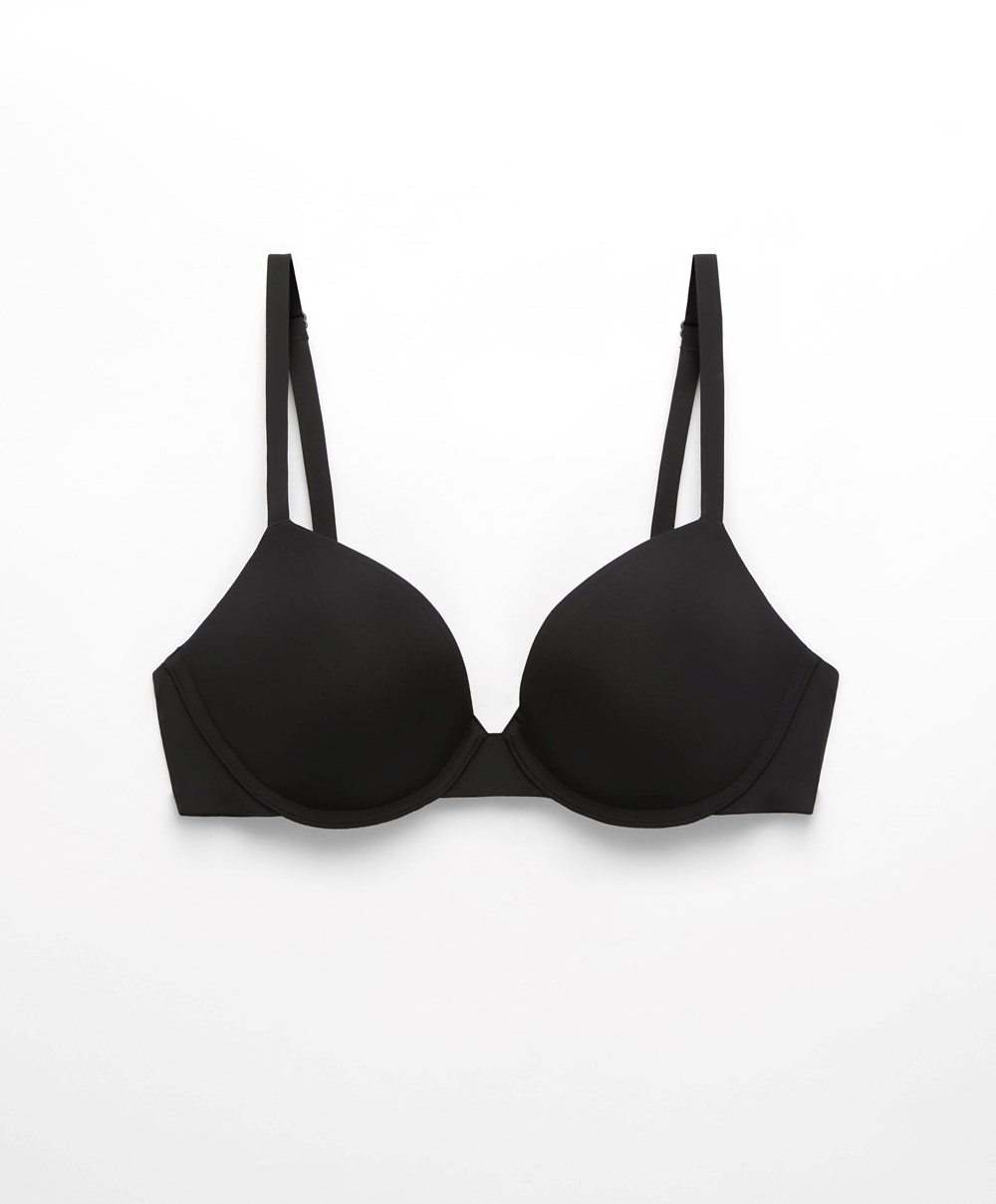 Oysho Push-up Classic Bra In Polyamide Svarte | UGMY87596