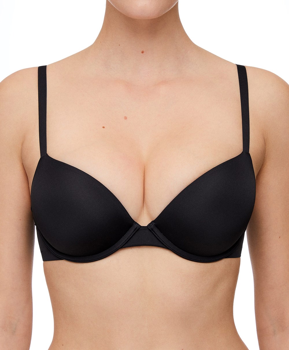 Oysho Push-up Classic Bra In Polyamide Svarte | UGMY87596