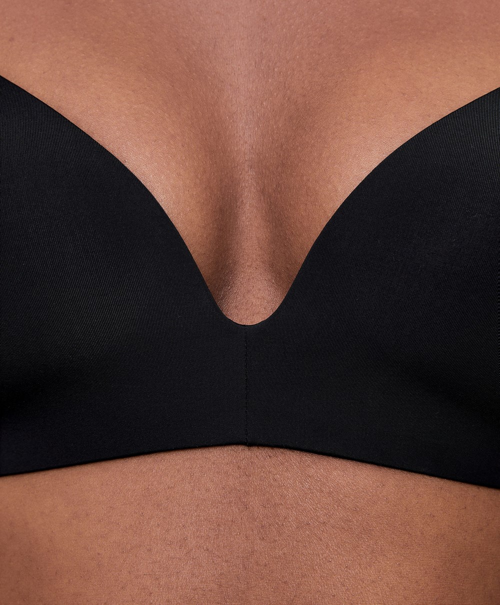 Oysho Push-up Polstret Triangle Polyamide Bra Svarte | KNXL50138