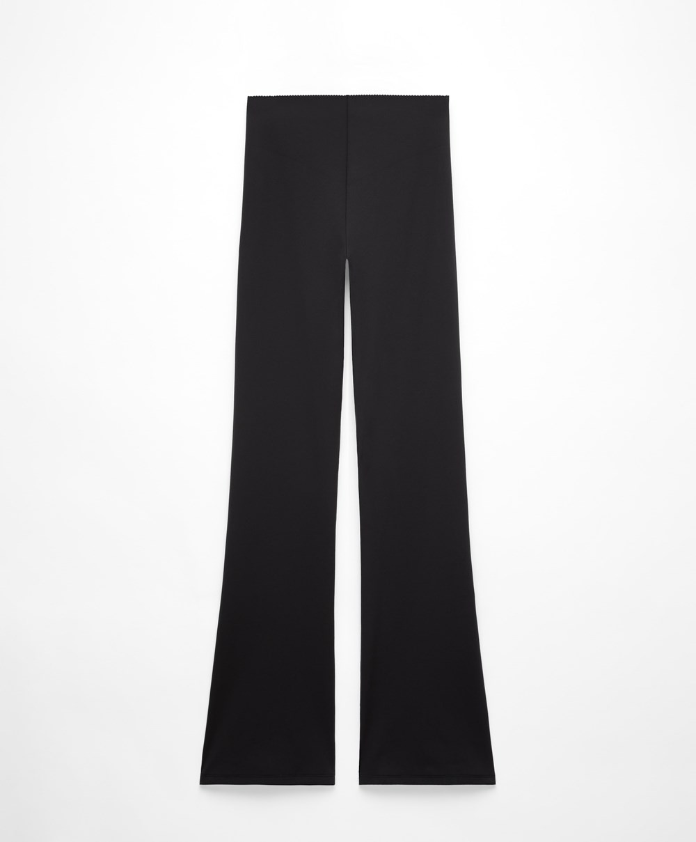 Oysho Raise Up Compressive Flare Trousers Svarte | MGNL50417