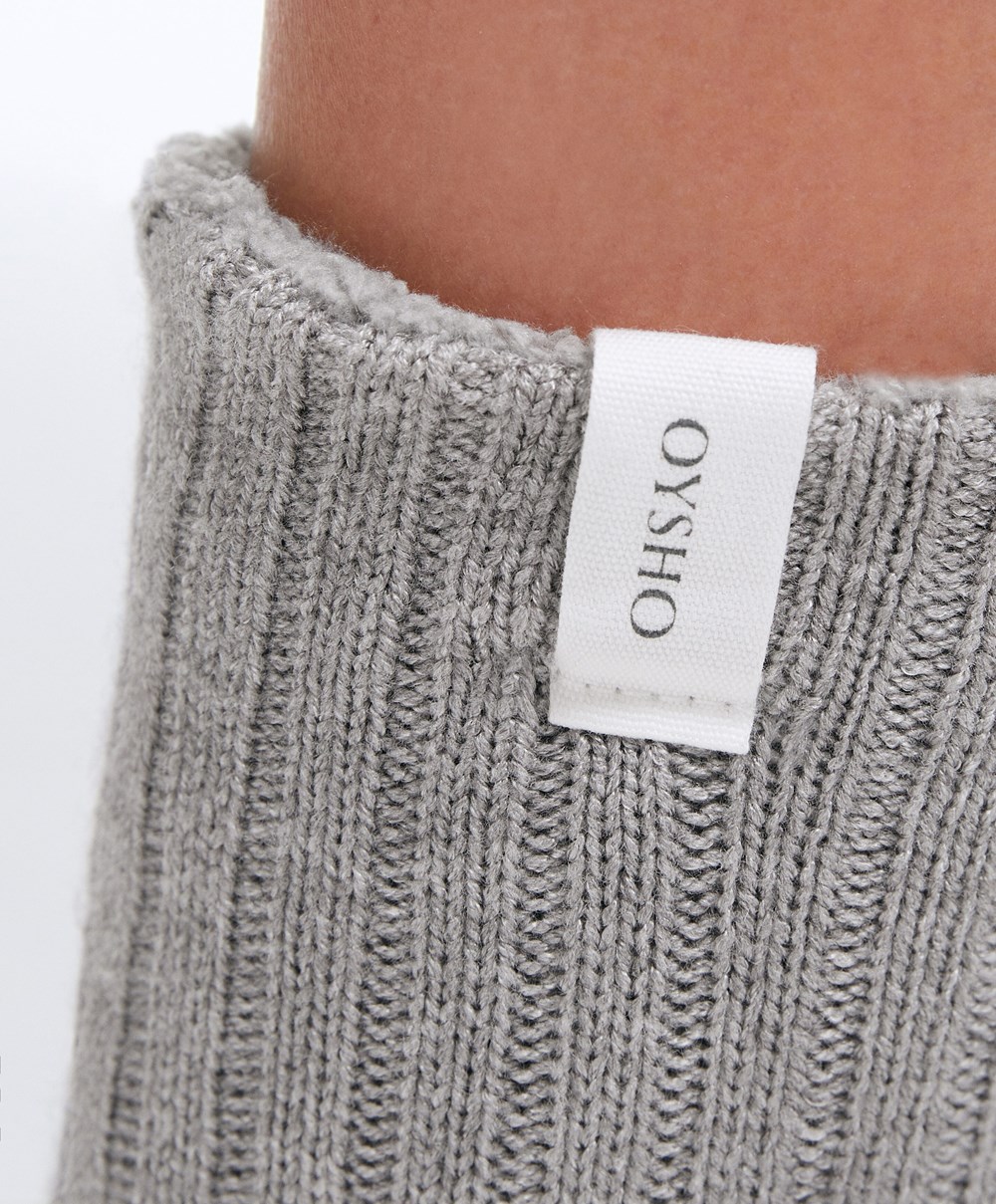 Oysho Rib Classic Socks Grå | XQSH38509