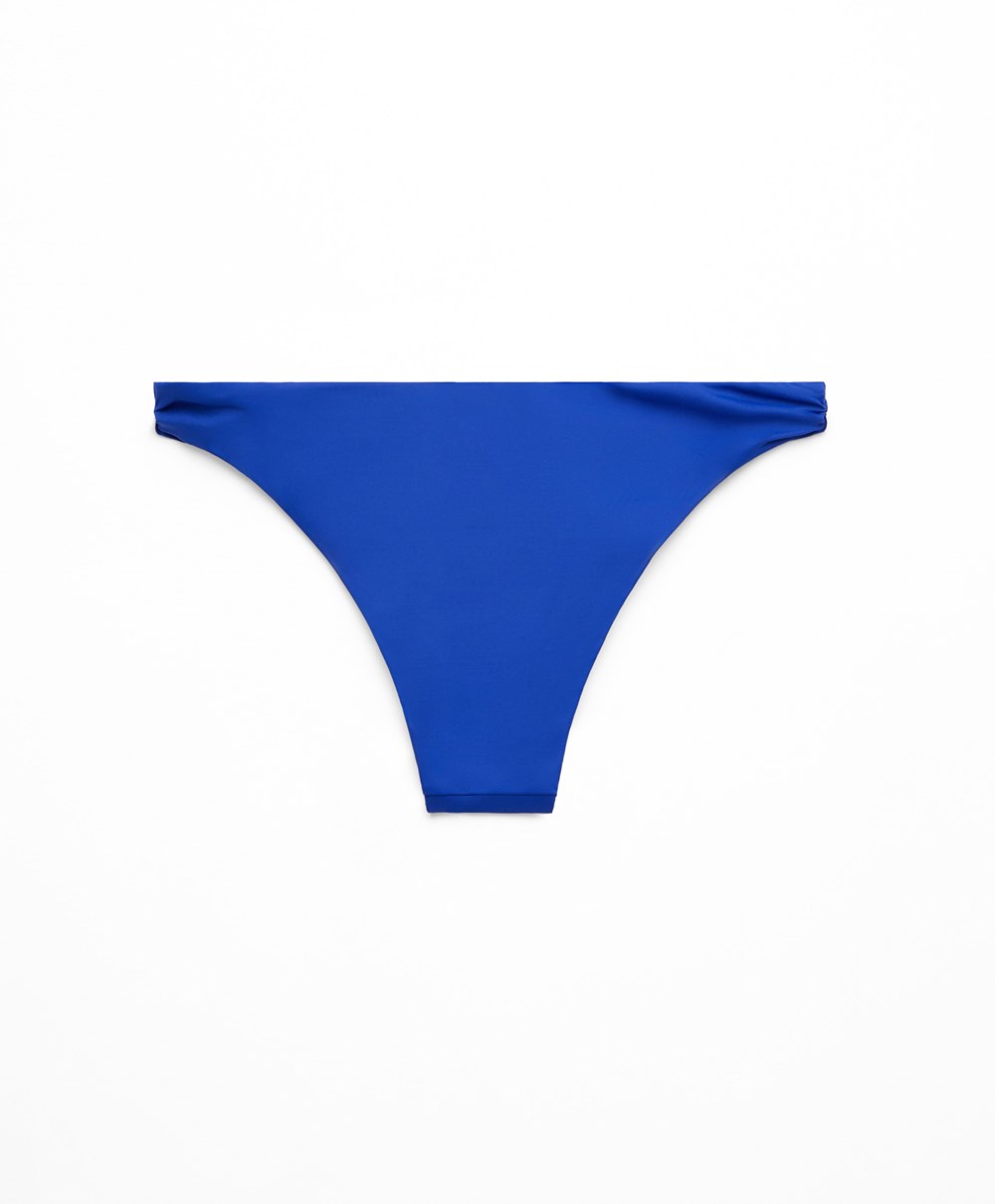 Oysho Ruched Medium-coverage Bikini Briefs Blå | DSYW25813