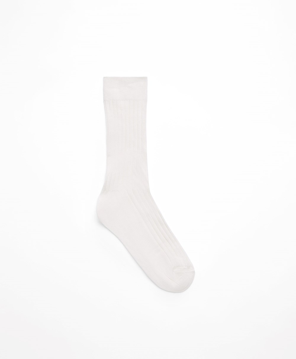 Oysho Silk Classic Socks Pale Ecru | XIBF52703