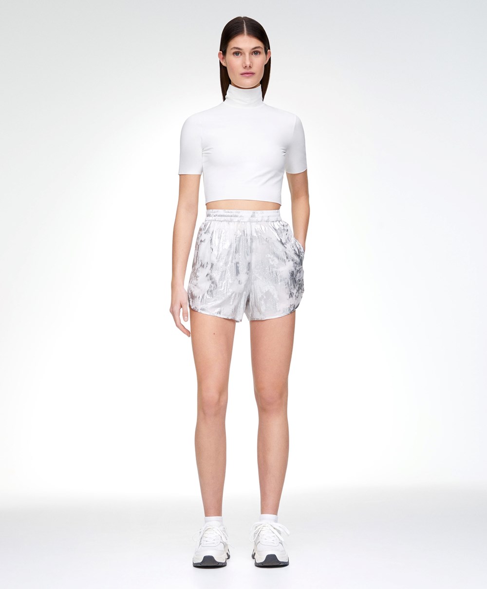 Oysho Silver Shorts Sølv | UNTW45973