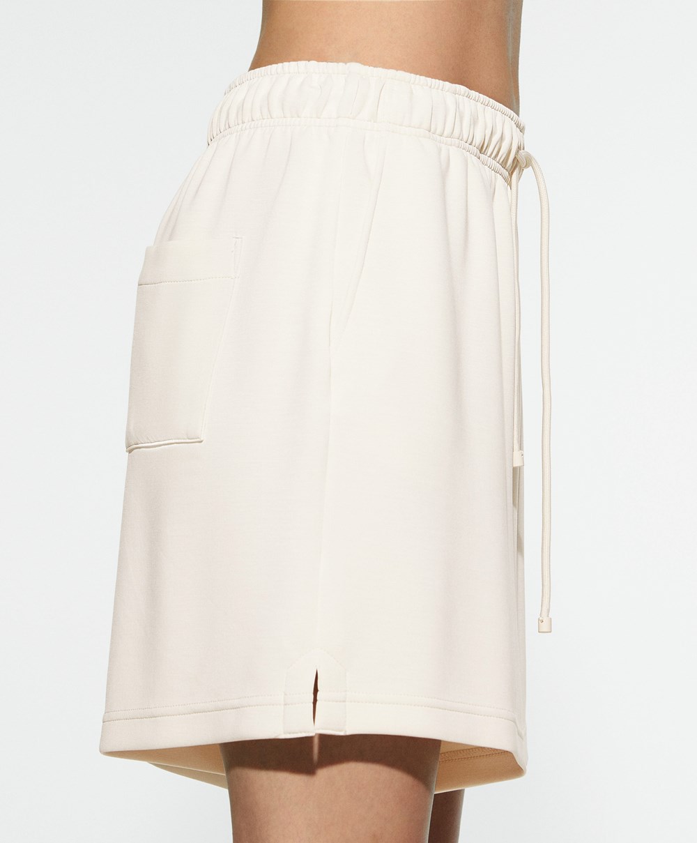 Oysho Soft Touch Modal Bermuda Shorts Stone | IZNL54920