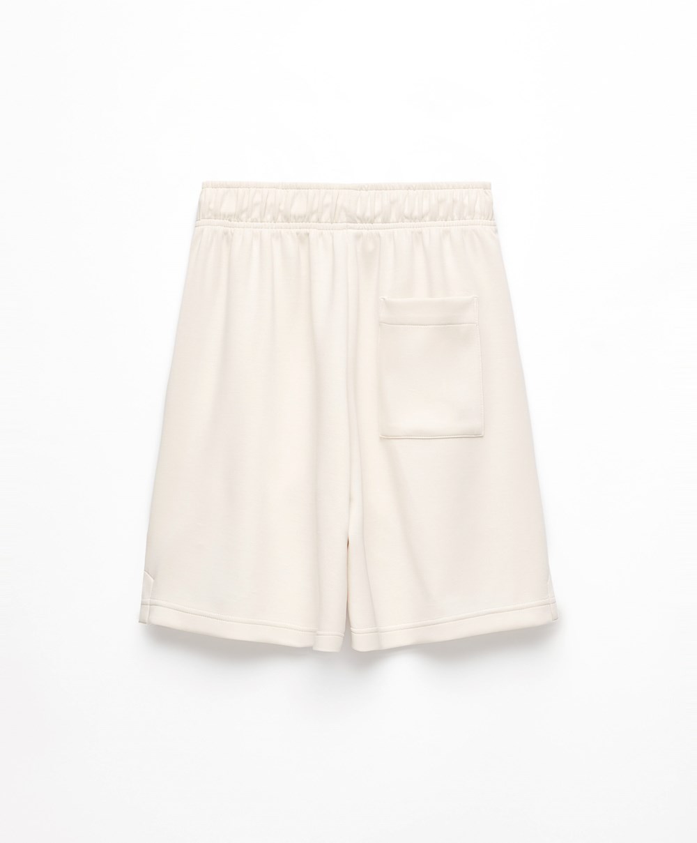 Oysho Soft Touch Modal Bermuda Shorts Stone | IZNL54920