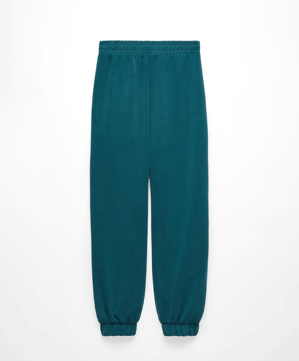 Oysho Soft Touch Modal Joggers Blå Grønn | BODX59783