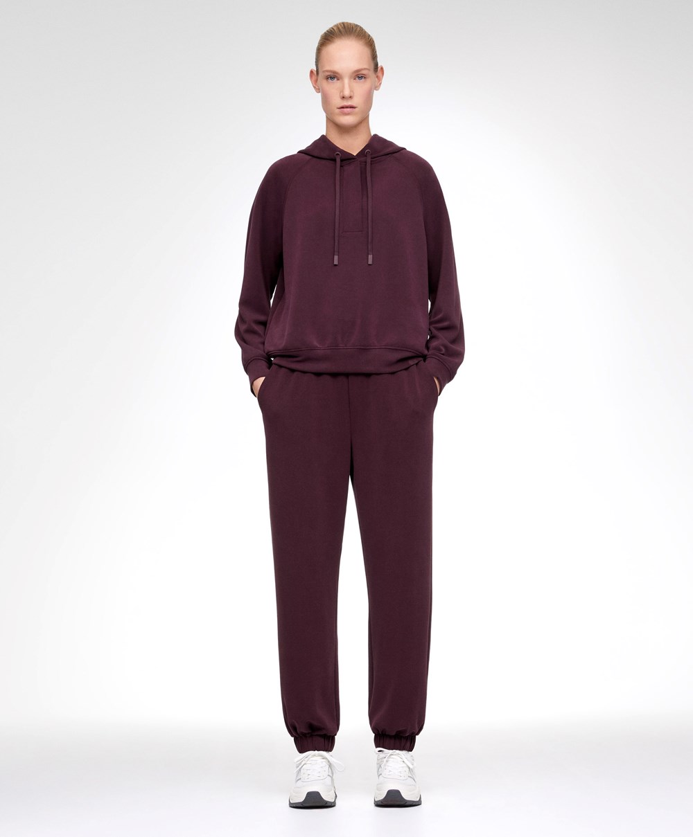 Oysho Soft Touch Modal Joggers Burgunder | MRQO97218