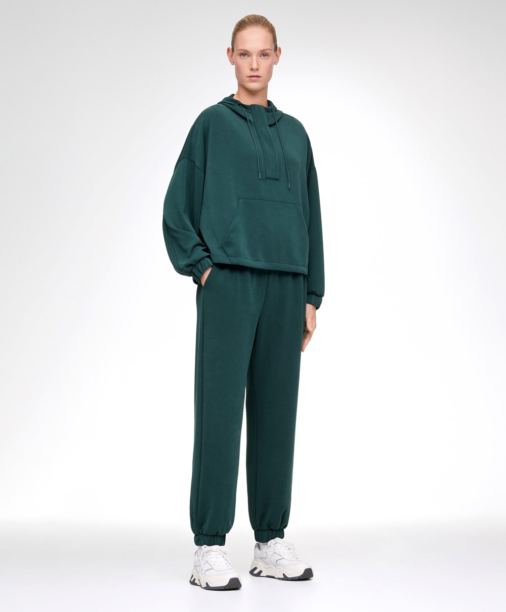 Oysho Soft Touch Modal Joggers Mørke Turkis | BNIP72690