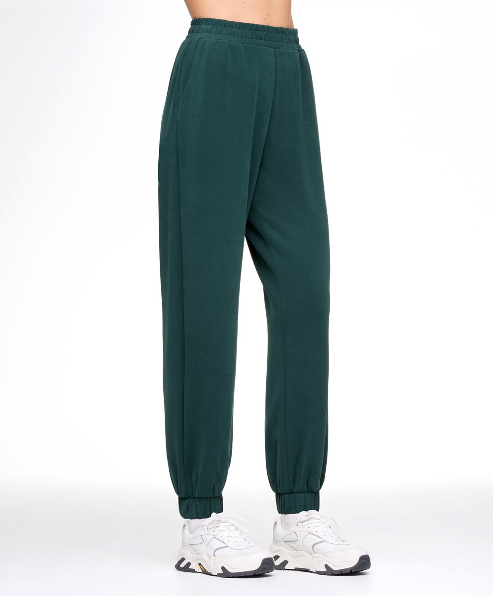 Oysho Soft Touch Modal Joggers Mørke Turkis | BNIP72690