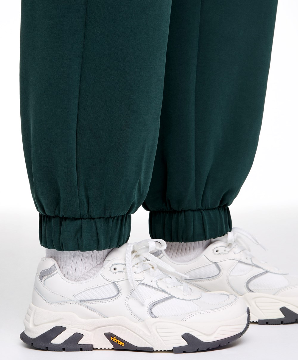 Oysho Soft Touch Modal Joggers Mørke Turkis | BNIP72690