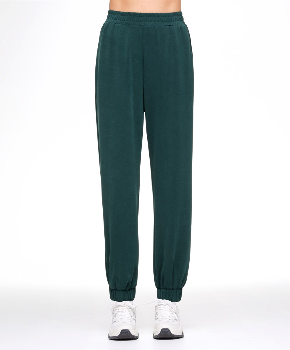 Oysho Soft Touch Modal Joggers Mørke Turkis | BNIP72690