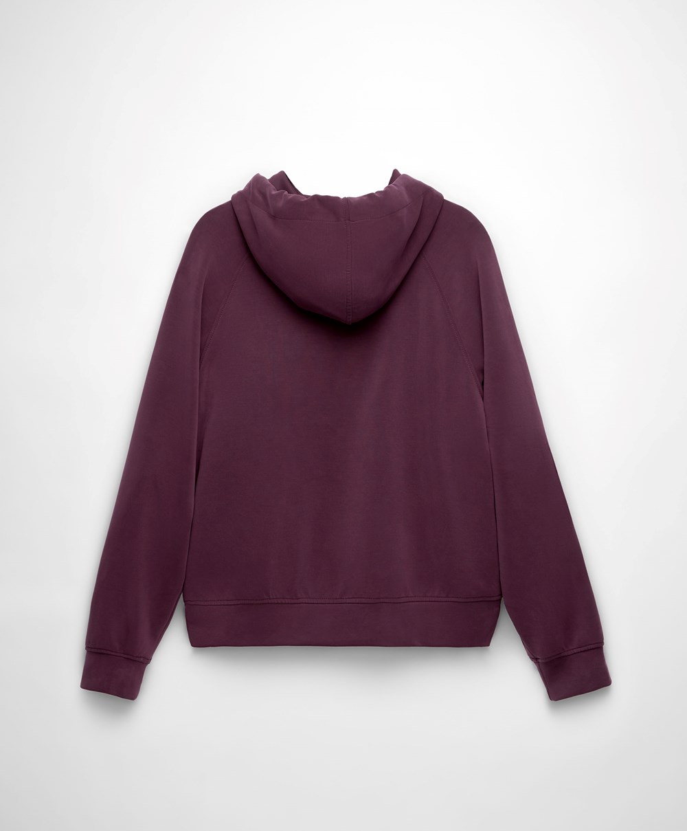 Oysho Soft Touch Modal Sweatshirt Burgunder | TWIC75031