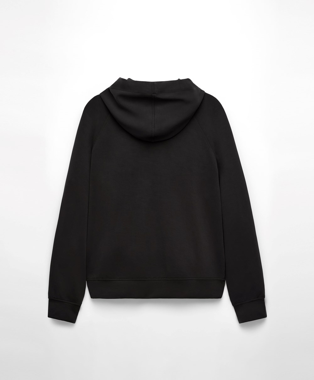 Oysho Soft Touch Modal Sweatshirt Svarte | LOXA82139