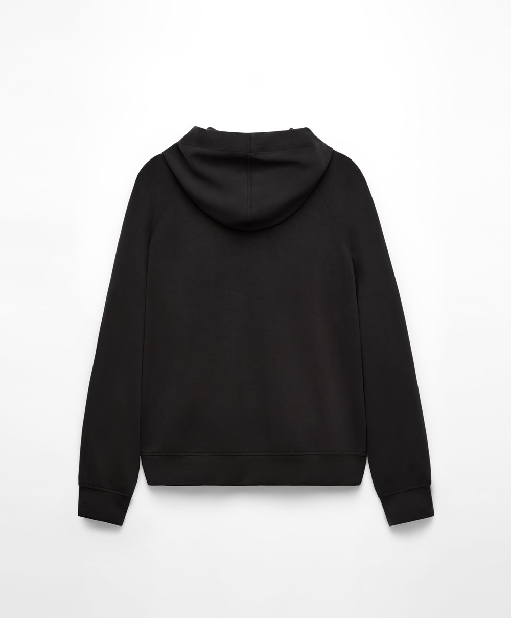 Oysho Soft Touch Modal Sweatshirt Svarte | PZUE18047