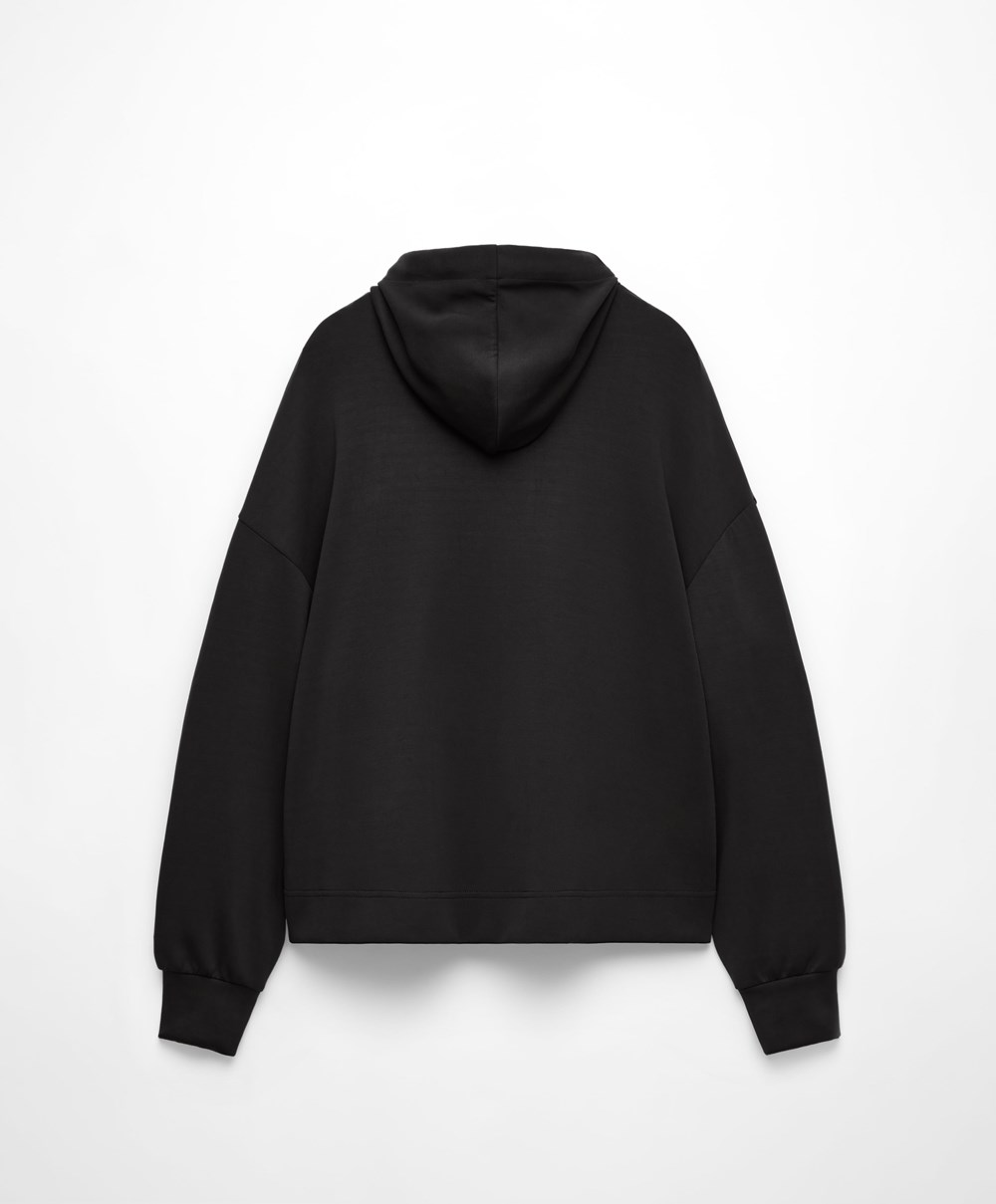 Oysho Soft Touch Modal Sweatshirt Svarte | SJOG86135