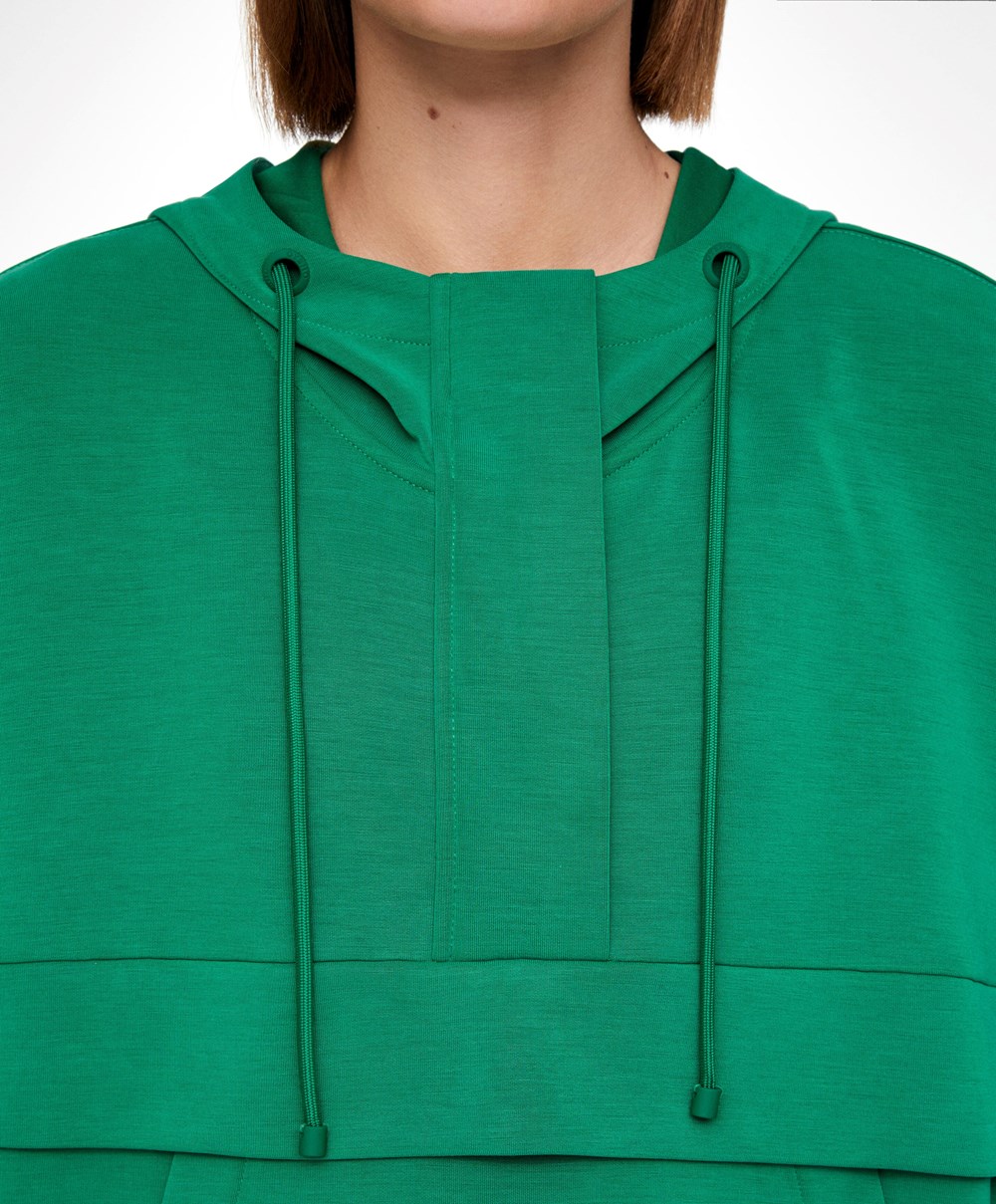 Oysho Soft Touch Modal Sweatshirt With Zip Grønn | ERCD17342