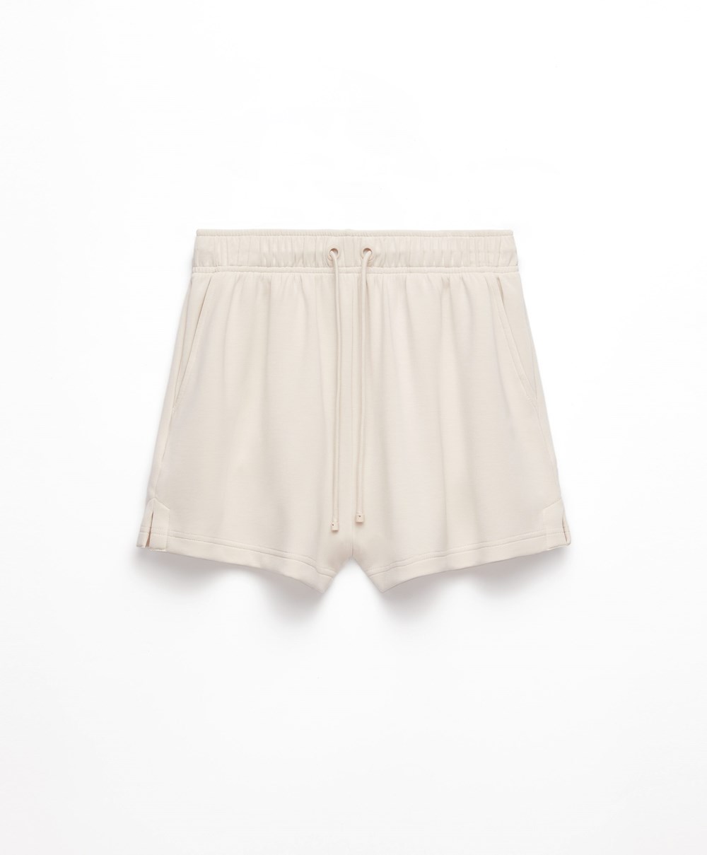 Oysho Soft-touch Modal Shorts Stone | STOP62790