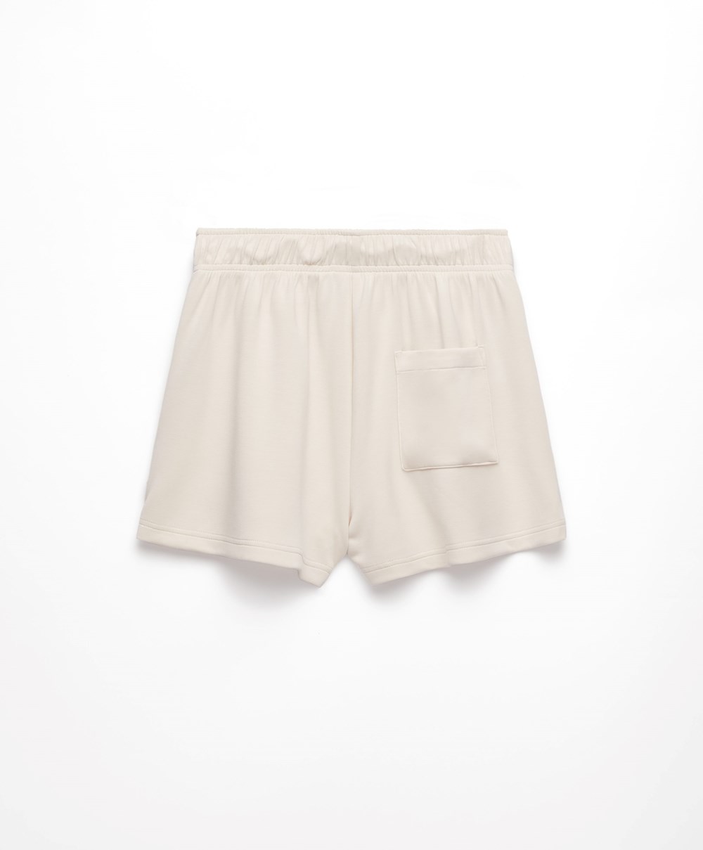 Oysho Soft-touch Modal Shorts Stone | STOP62790