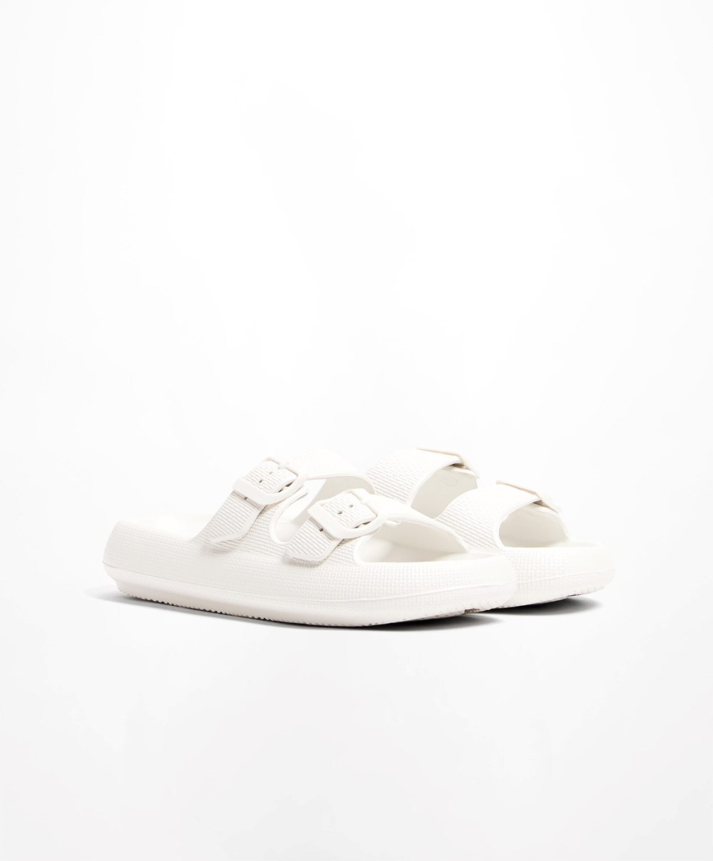 Oysho Spenne Moulded Beachwear Platforms Hvite | CRHM05274