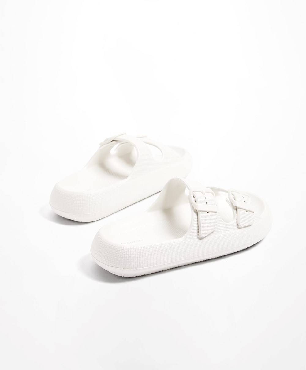 Oysho Spenne Moulded Beachwear Platforms Hvite | CRHM05274