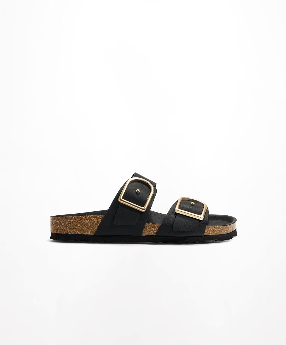 Oysho Spenne Sandals Svarte | WDQB23850